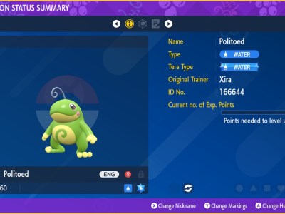 How to evolve Poliwhirl into Politoed in Pokemon Scarlet and Violet