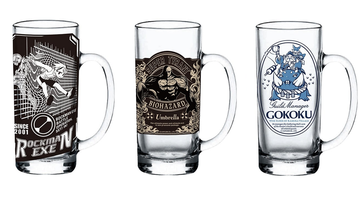 Capcom Beer Mugs Resident Evil Super Tyrant Mega Man Battle Network Monster Hunter Rise