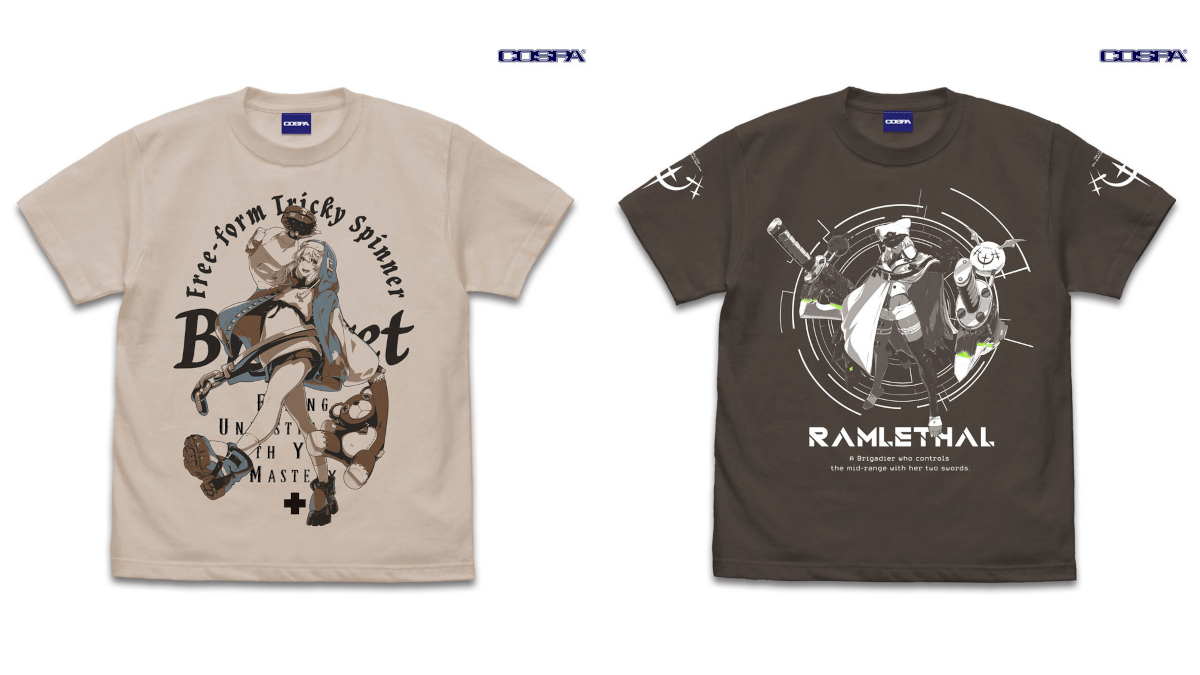 COSPA to sell Guilty Gear Strive Bridget and Ramlethal T-shirts at TGS 2023