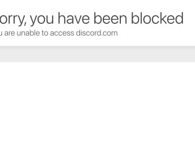 Discord “Sorry You Have Been Blocked” Message Coming Up