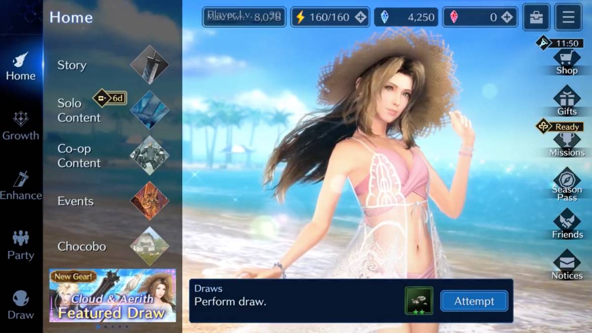 FFVII Ever Crisis Aerith Sunny Robe Trailer and Wallpaper Video