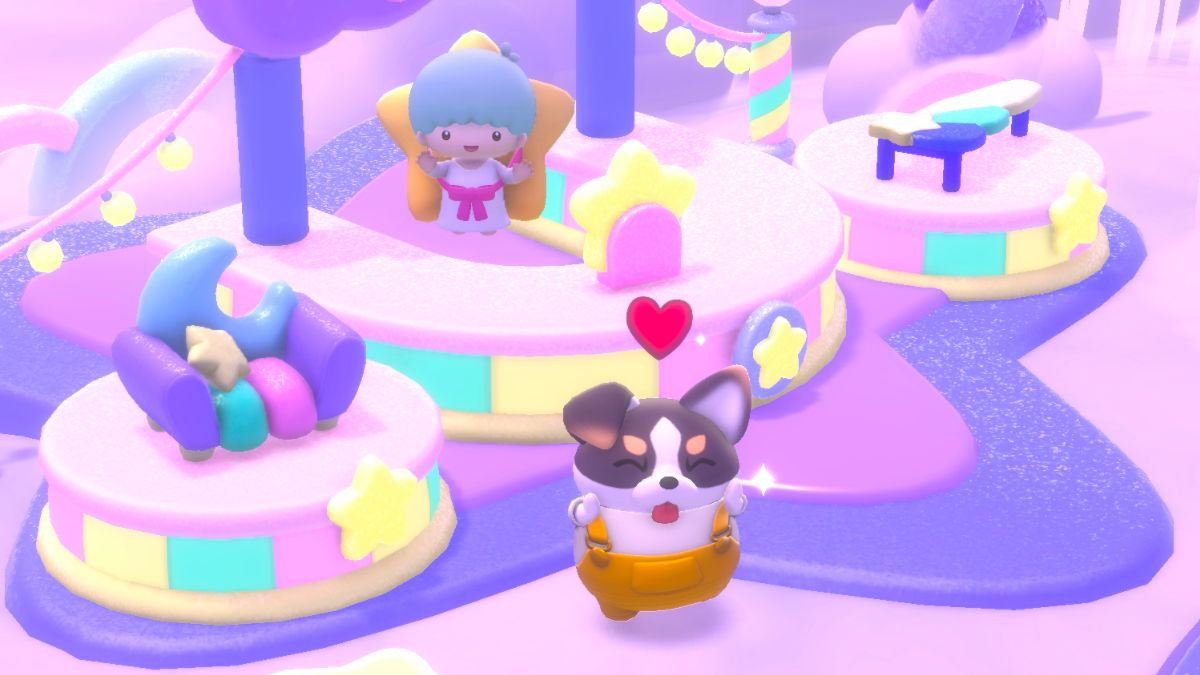 Screenshot of Kiki in Hello Kitty Island Adventure.