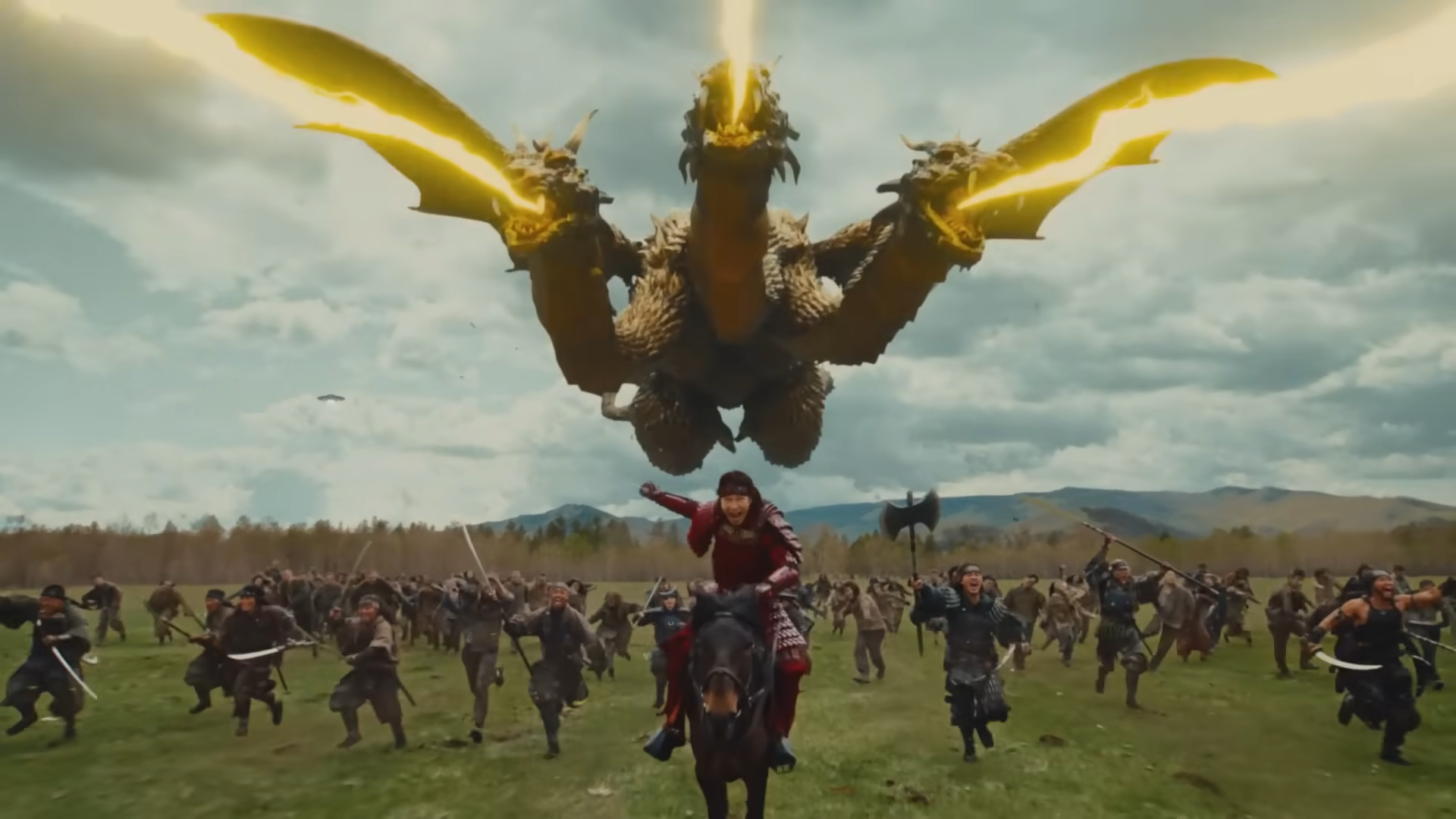 Marubeni ad uses King Ghidorah and Final Fantasy V FFV Battle at the Big Bridge BGM