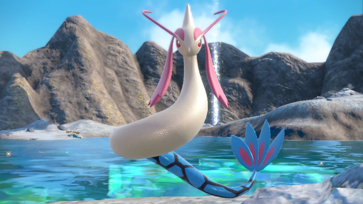 Screenshot of Milotic in Pokemon Scarlet and Violet.