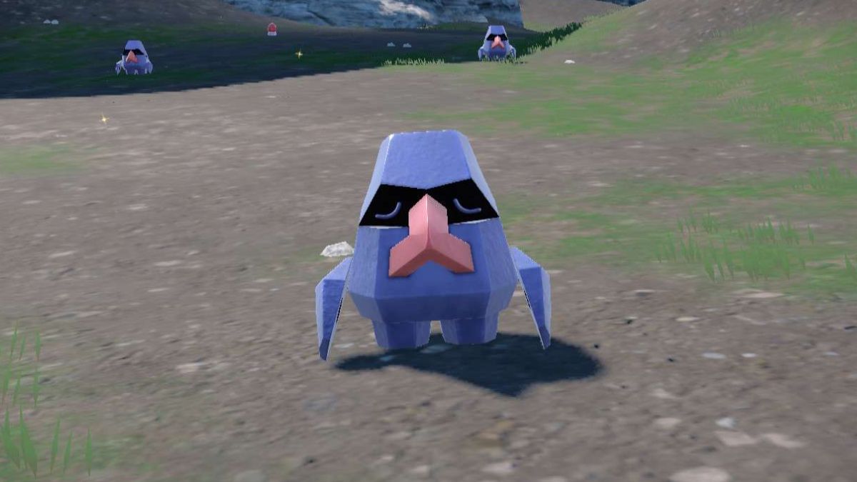 Screenshot of Nosepass in Pokemon Scarlet and Violet.