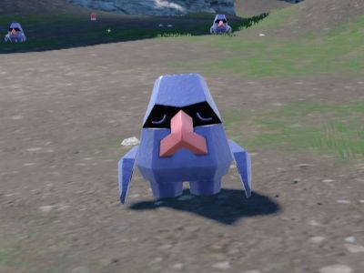 Screenshot of Nosepass in Pokemon Scarlet and Violet.