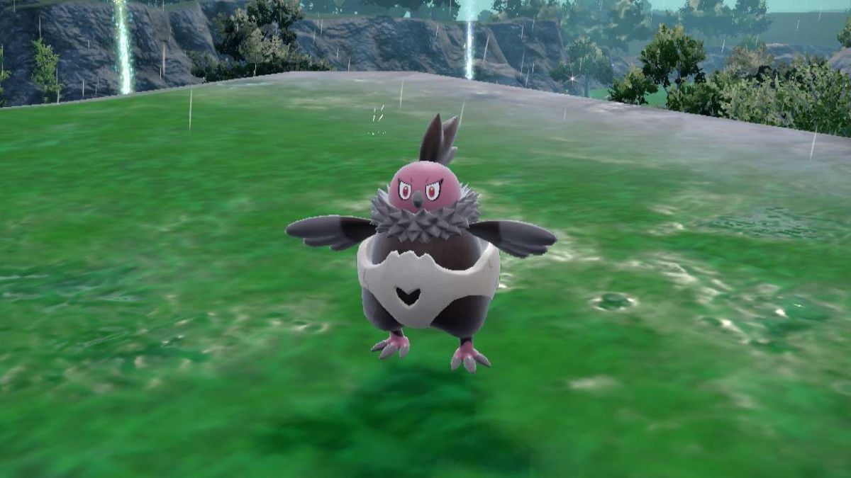 Screenshot of Vullaby in Pokemon Scarlet and Violet.