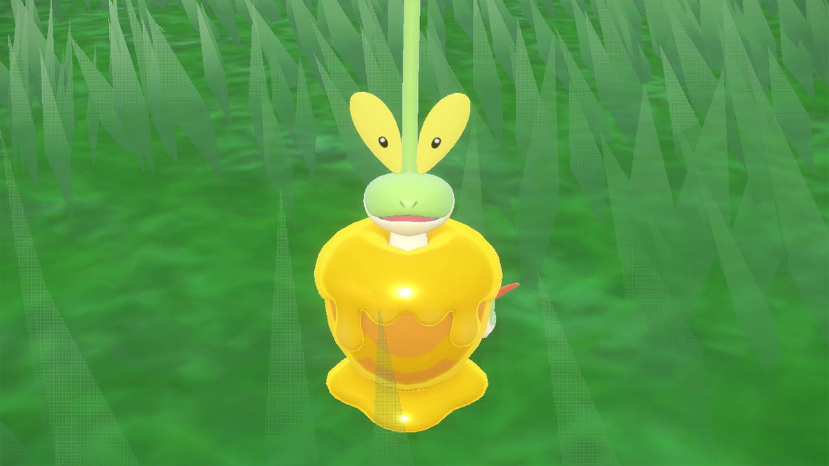 Screenshot of Shiny Dipplin in Pokemon Scarlet and Violet The Teal Mask