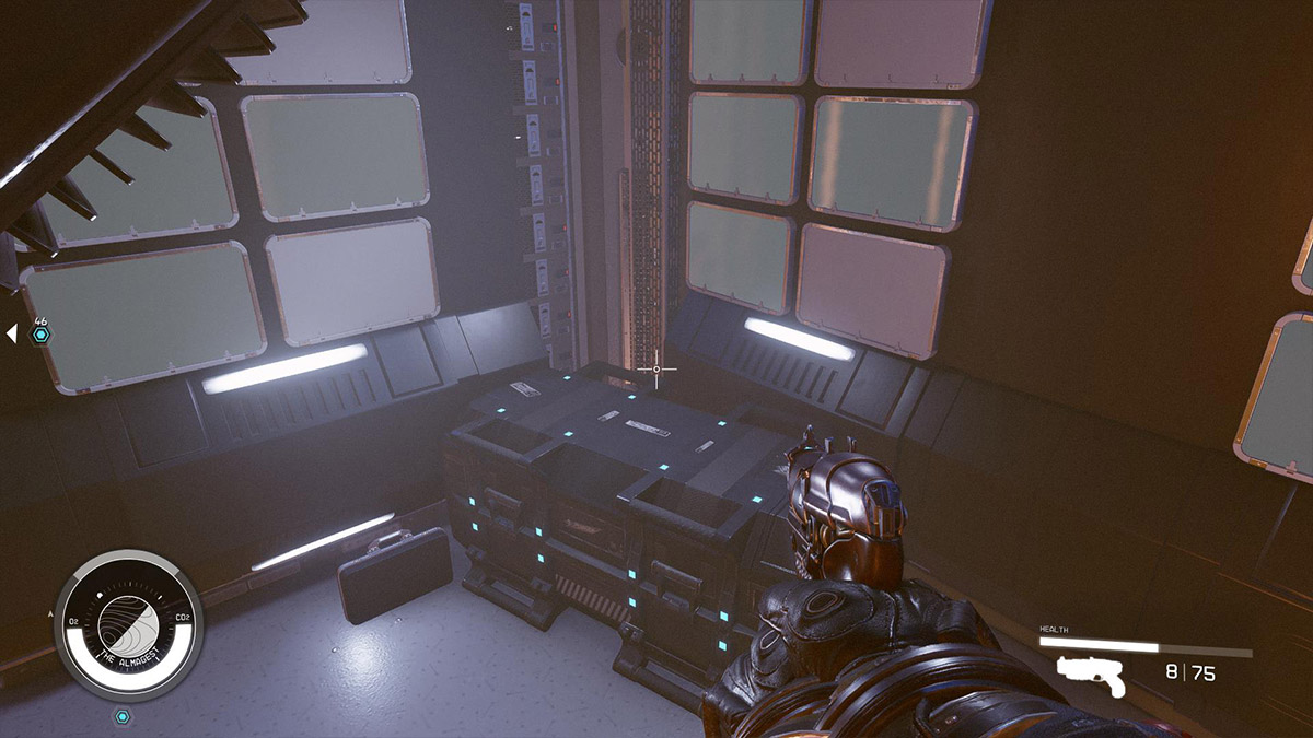 Screenshot of the Almagest chest location in Starfield.