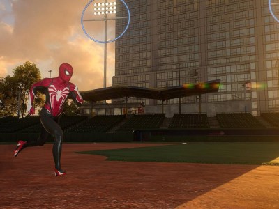 Spider-Man rounds the bases in Spider-Man 2