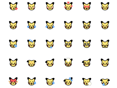 Pikachu Emoji Line Stickers