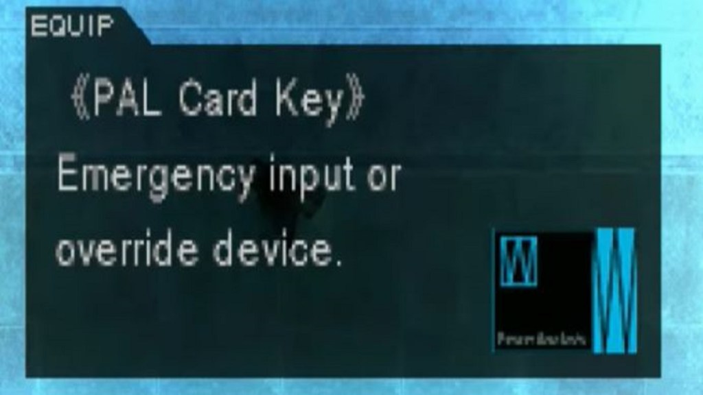 Blue PAL Key in Metal Gear Solid