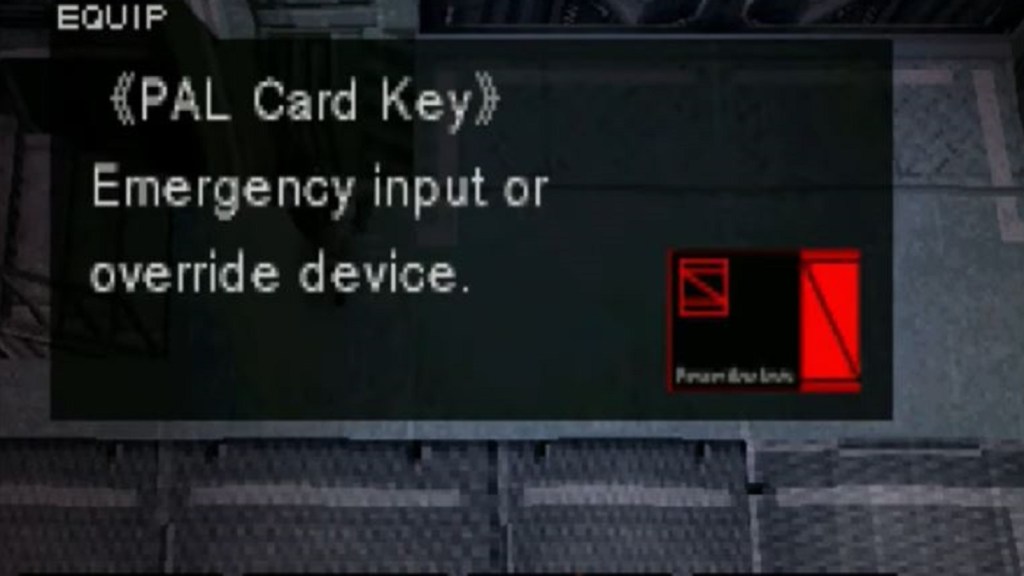 Red PAL Key in Metal Gear Solid