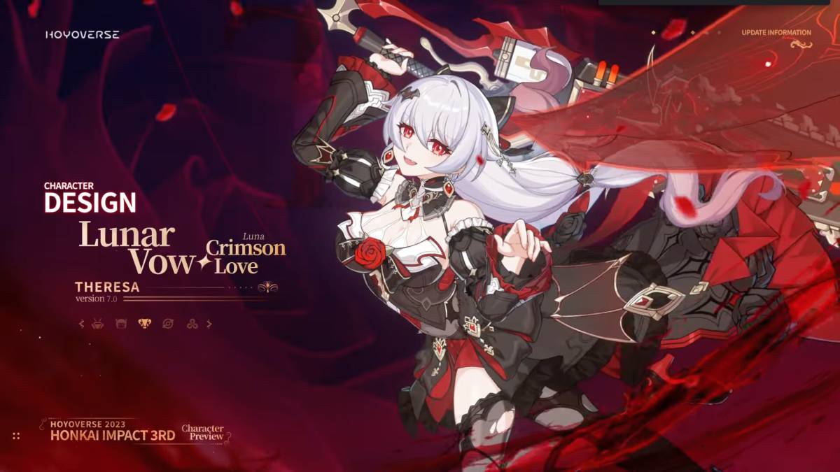 See the Theresa Apocalypse Honkai Impact 3rd Lunar Vow: Crimson Love Battlesuit