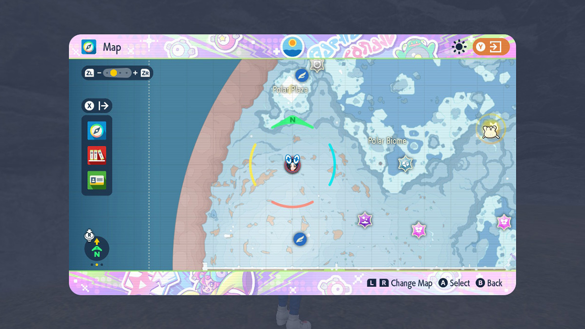 Screenshot of Torchic location map in Pokemon Indigo Disk
