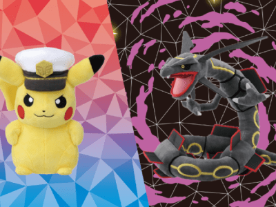 captain pikachu black rayquaza pokemon horizons plushes
