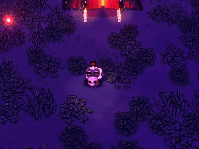 Screenshot of the Spider Skull in Cult of the Lamb.