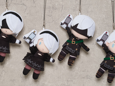 New NieR Automata 2B and 9S Mascot Plushies Come With Pods