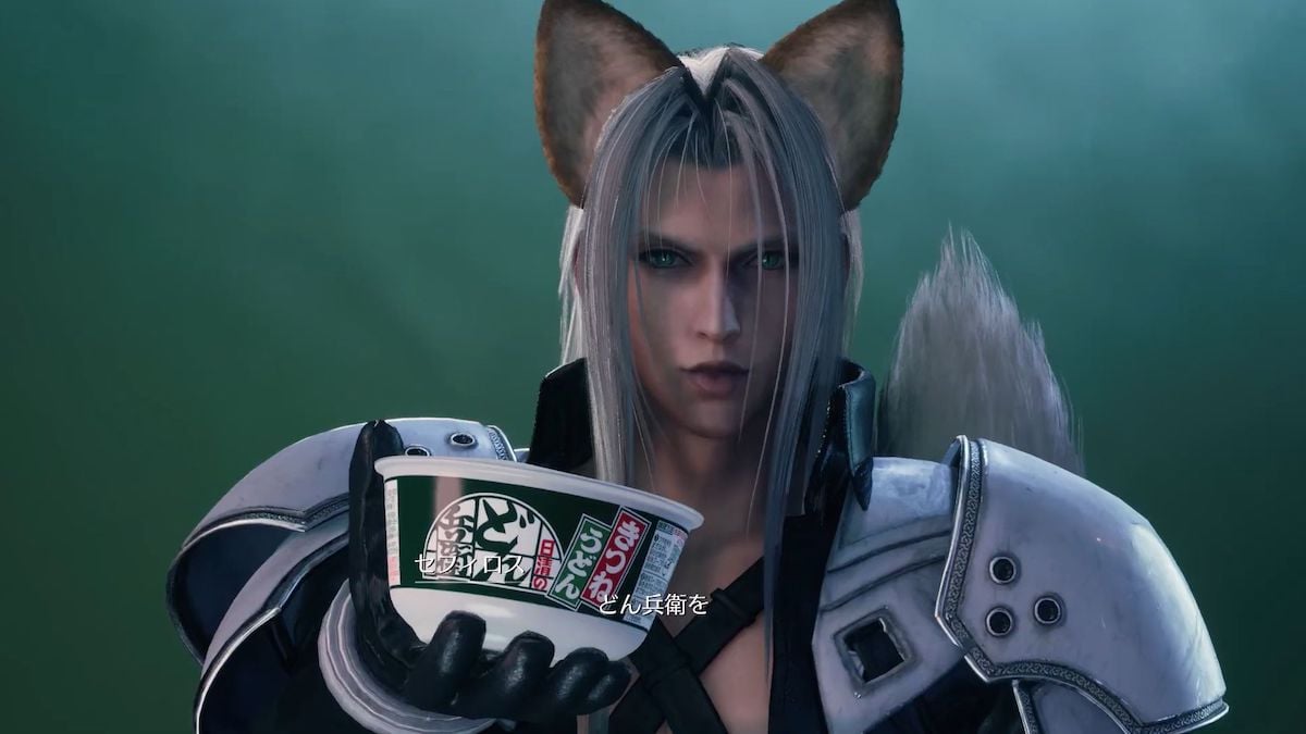 Sephiroth Transforms In Nissin Donbei x FFVII Rebirth Ad