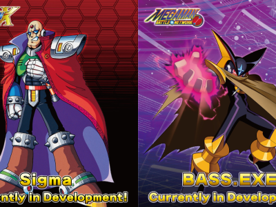 Mega Man Sigma and Bass Exe model kits under development by Kotobukiya
