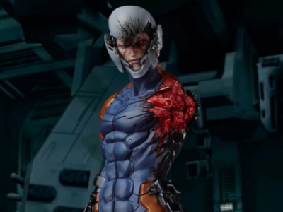 Metal Gear Solid Cyborg Ninja final battle statue