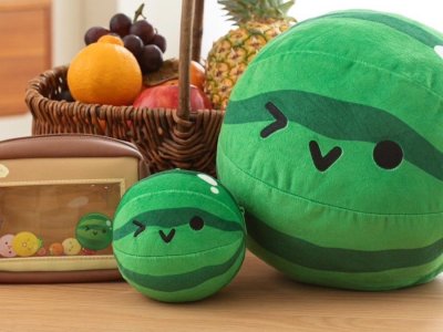 Suika Game Merchandise Includes a Watermelon Cushion