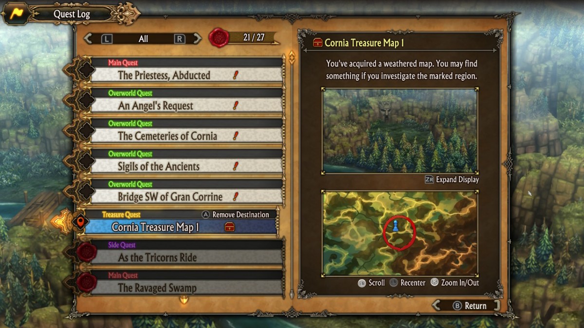 How to Use Unicorn Overlord Treasure Maps 