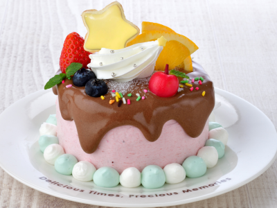 Kirby 32nd birthday cake available at Kirby Cafe in 2024