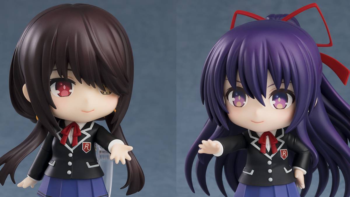 Date a Live V Kurumi and Tohka Nendoroids Wear School Uniforms