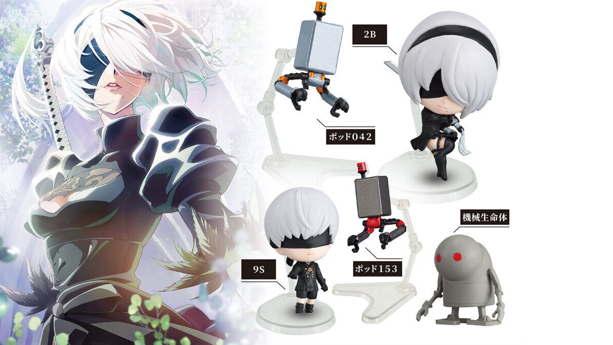 NieR Automata capsule figure collection available via Gashapon machines