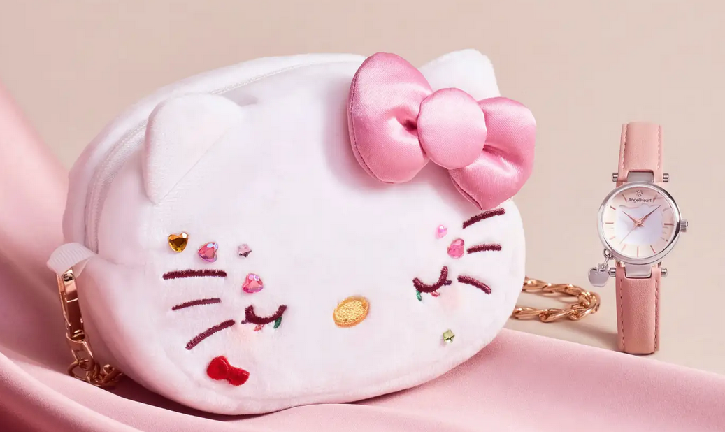 angel heart hello kitty watch pouch