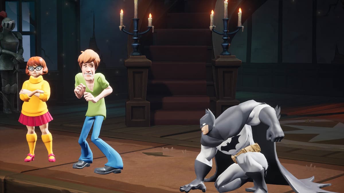 multiversus screenshot of Velma, Batman, and Shaggy