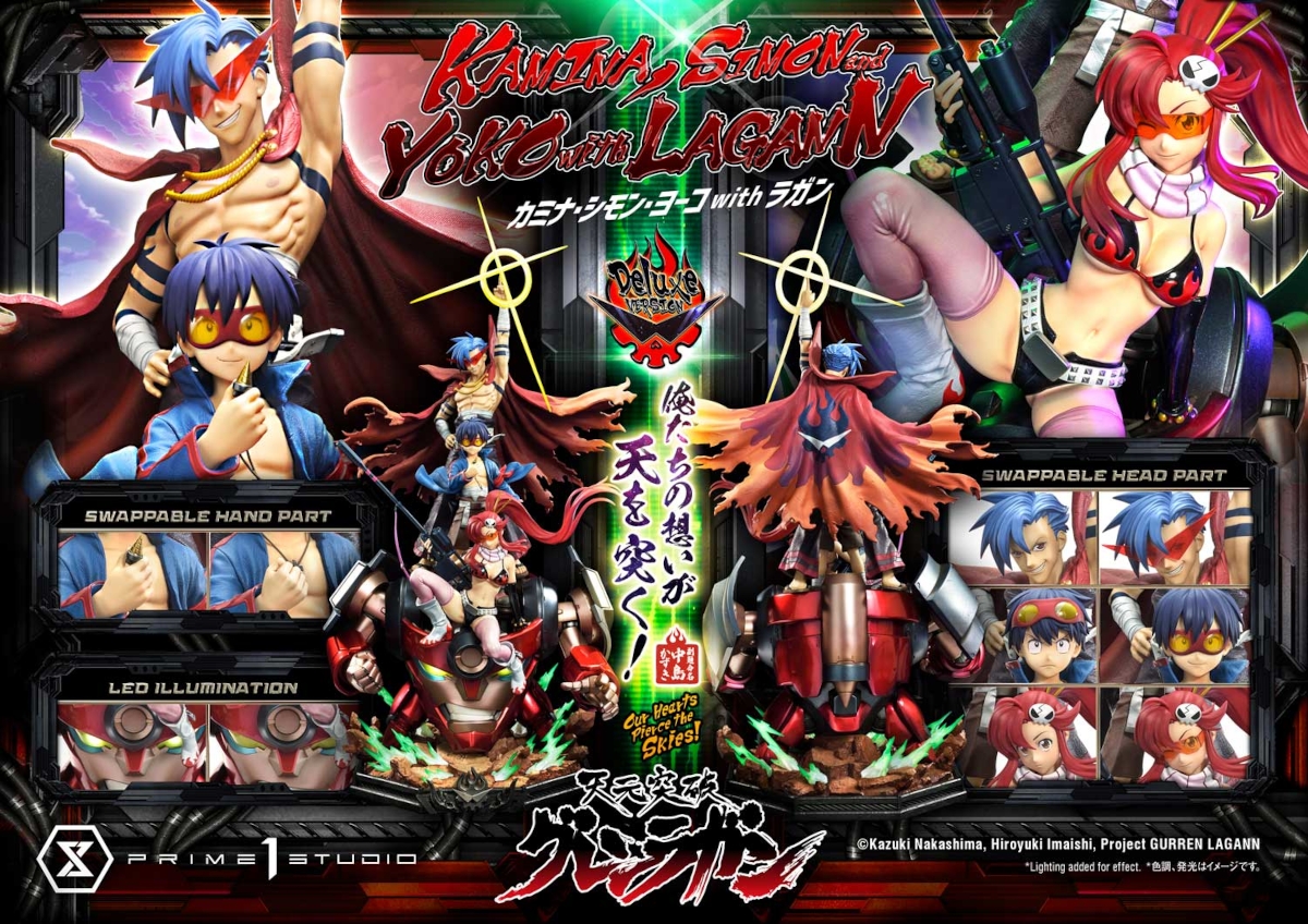 Tengen Toppa Gurren Lagann statue set - Deluxe Bonus Version