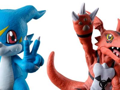 New Digimon Guilmon and Veemon Figures Being Sold in a Set