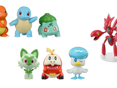 New Pokemon Model Kits Focus on Gen 1 and 9 Starters and Scizor