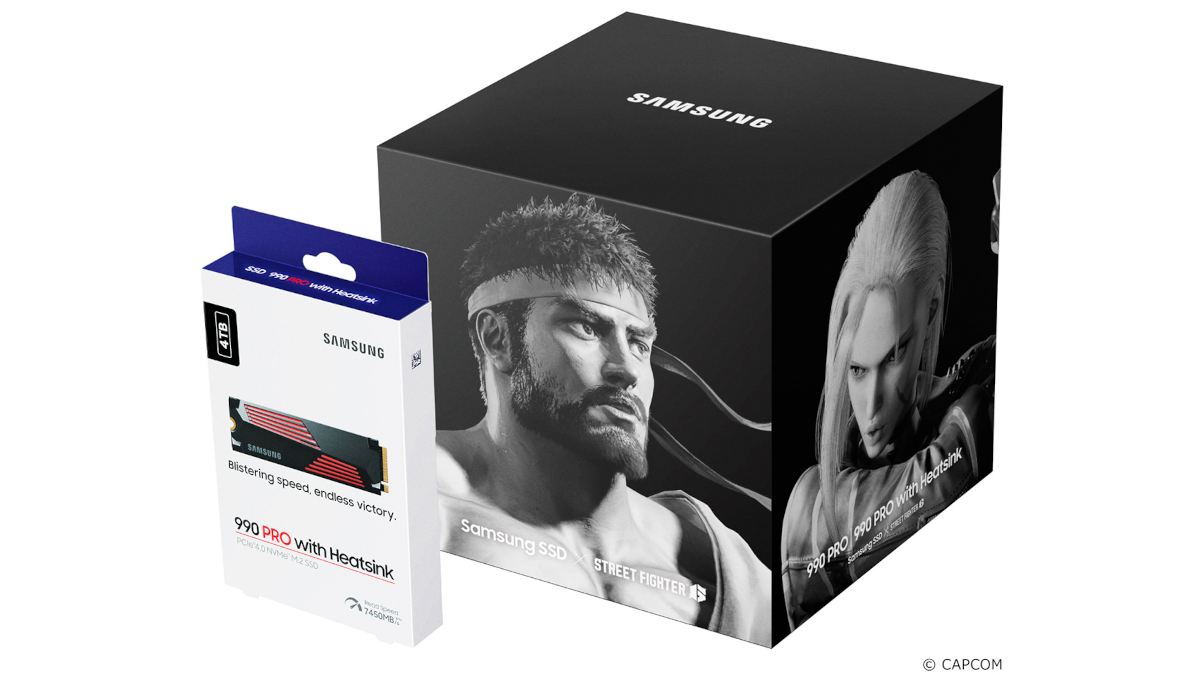 Street Fighter 6-branded Samsung Pro 990 M2 SSD box