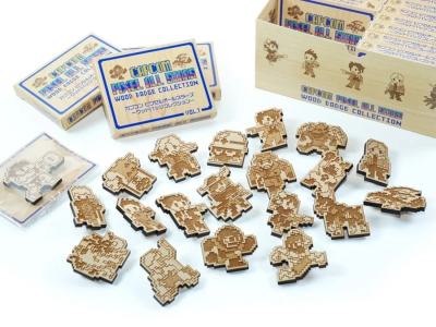 Capcom Pixel All Stars Wood Badge Collection - featuring wood badges from the company games characters