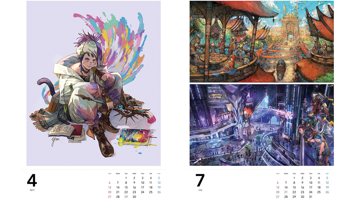 Final Fantasy XIV Dawntrail 2025 Calendar Lets You Reuse Its Art