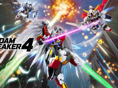 key art for gundam Breaker 4 showing off custom designs of gunpla including SDs