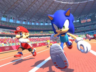 Mario and Sonic competing at the Tokyo Olympics - the last entry in the series, for now