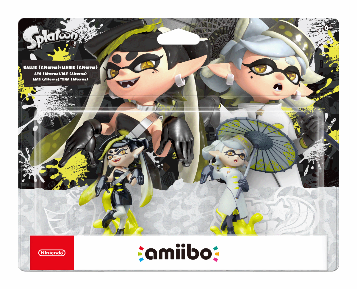 Splatoon 3 Grand Festival Splatfest amiibo are Callie, Marie, Pearl, Marina 