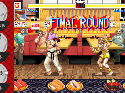 Street Fighter Sushiro collaboration - SF2 themed mobile minigame