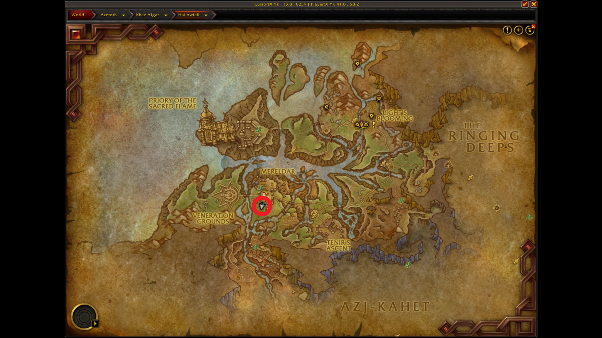 WoW: The War Within Caesper Map