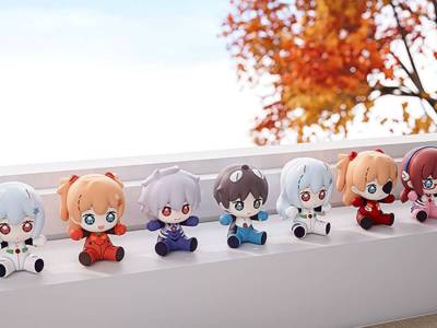 Evangelion Huggy Figures Include Asuka, Shinji, Rei, Kaworu, and Mari