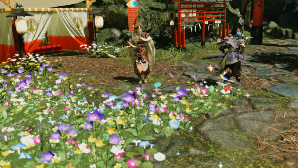 Okami Amaterasu Mazo Talisman in Kunitsu-Gami will add flower trails to Soh run path