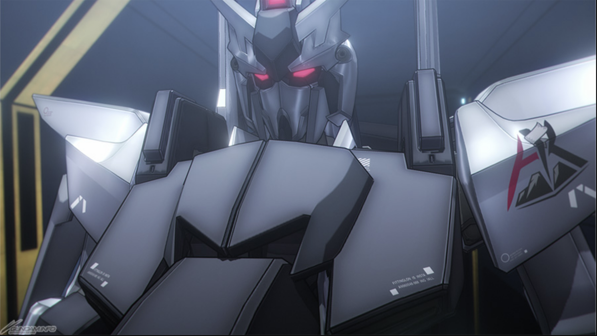 The titular gundam from the VR Film Mobile Suit Gundam: Silver Phantom