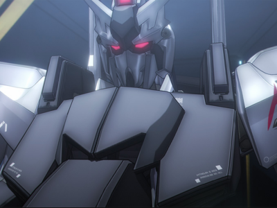 The titular gundam from the VR Film Mobile Suit Gundam: Silver Phantom