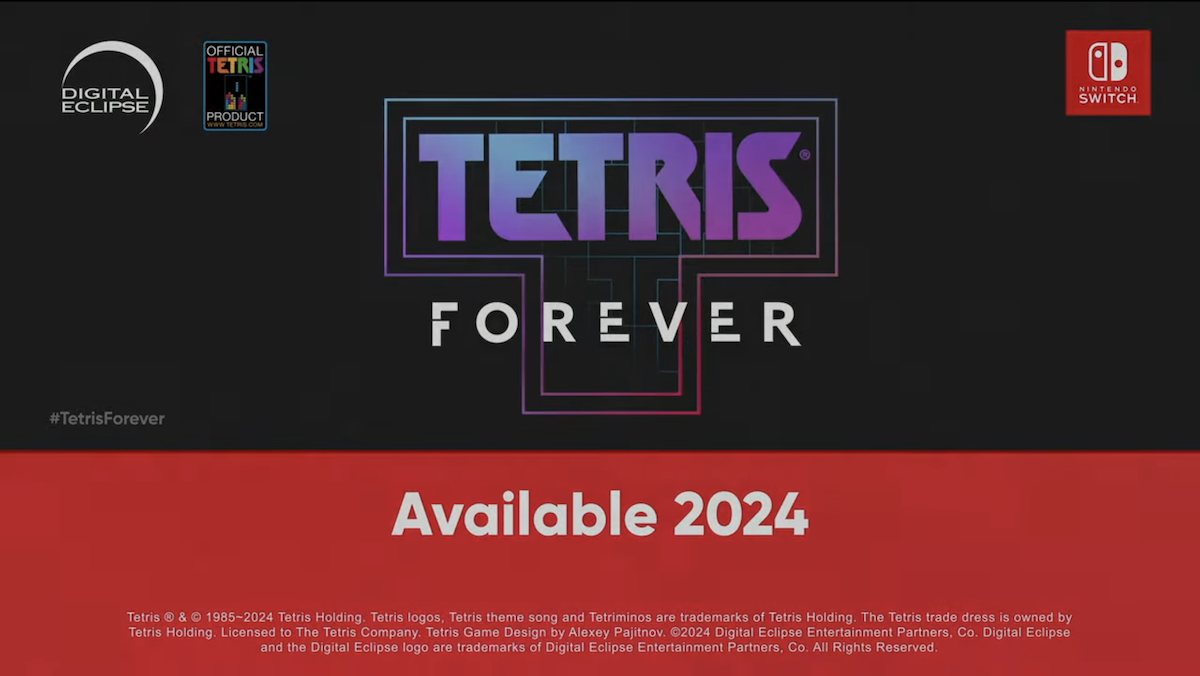 Tetris Forever Announcement Image, celebrating 40 years of the classic puzzle game